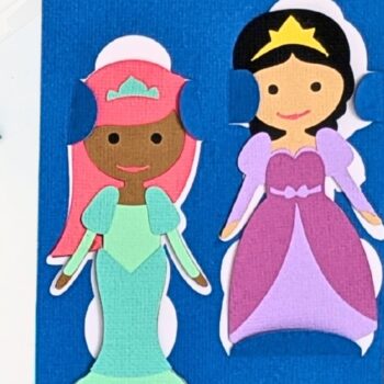 Intra απο ξύλο plywood 3mm-4mm πάχος – Princess Dolls Playset Κάρτα γενεθλίων 3D Δίασταση  20x20 cm INTRAFABR-115734677 - Image 7