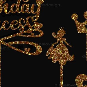 Intra απο ξύλο plywood 3mm-4mm πάχος – Princess Happy Birthday Cake Topper Δίασταση  20x20 cm INTRAFABR-32444401 - Image 2