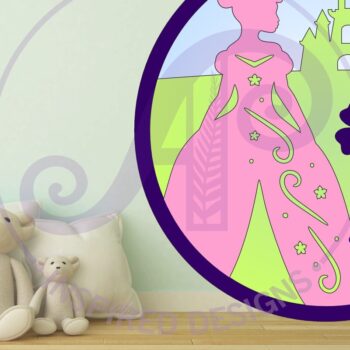 Intra απο ξύλο plywood 3mm-4mm πάχος – Princess Layered Wall Sign Δίασταση  40x30 cm INTRAFABR-101056970 - Image 2