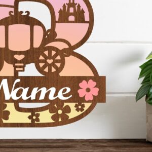 Intra απο ξύλο plywood 3mm-4mm πάχος – Πριγκίπισσα Μονόγραμμα Letter B Δίασταση  20x20 cm INTRAFABR-76567868