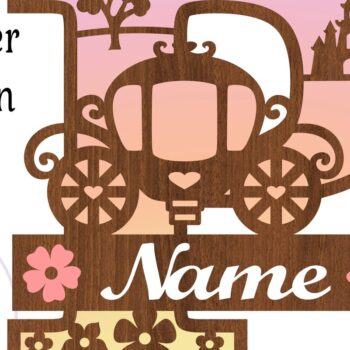 Intra απο ξύλο plywood 3mm-4mm πάχος – Πακέτο επιστολής Princess Monogram Δίασταση 20x20 cm INTRAFABR-76564885 - Image 4