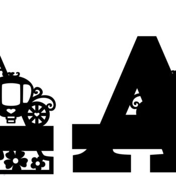 Intra απο ξύλο plywood 3mm-4mm πάχος – Πακέτο επιστολής Princess Monogram Δίασταση 20x20 cm INTRAFABR-76564885 - Image 5