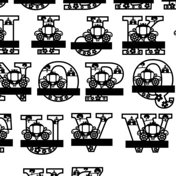 Intra απο ξύλο plywood 3mm-4mm πάχος – Πακέτο επιστολής Princess Monogram Δίασταση 20x20 cm INTRAFABR-76564885 - Image 7