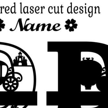 Intra απο ξύλο plywood 3mm-4mm πάχος – Πριγκίπισσα Μονόγραμμα Letter D Δίασταση  20x20 cm INTRAFABR-76567910 - Image 2