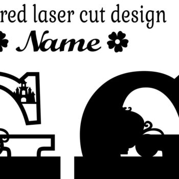 Intra απο ξύλο plywood 3mm-4mm πάχος – Πριγκίπισσα Μονόγραμμα Γράμμα G Αποκοπή αρχείου Δίασταση  20x20 cm INTRAFABR-76567986 - Image 2