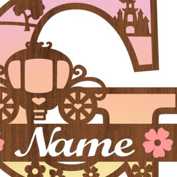 Intra απο ξύλο plywood 3mm-4mm πάχος – Πριγκίπισσα Μονόγραμμα Γράμμα G Αποκοπή αρχείου Δίασταση  20x20 cm INTRAFABR-76567986 - Image 3