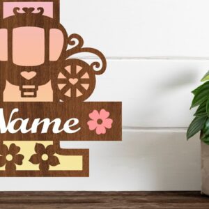 Intra απο ξύλο plywood 3mm-4mm πάχος – Πριγκίπισσα Monogram Letter I Δίασταση  20x20 cm INTRAFABR-76568042