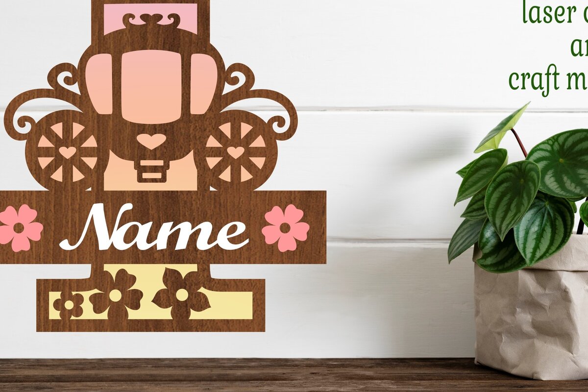 Intra απο ξύλο plywood 3mm-4mm πάχος – Πριγκίπισσα Monogram Letter I Δίασταση  20x20 cm INTRAFABR-76568042