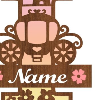 Intra απο ξύλο plywood 3mm-4mm πάχος – Πριγκίπισσα Monogram Letter I Δίασταση  20x20 cm INTRAFABR-76568042 - Image 3