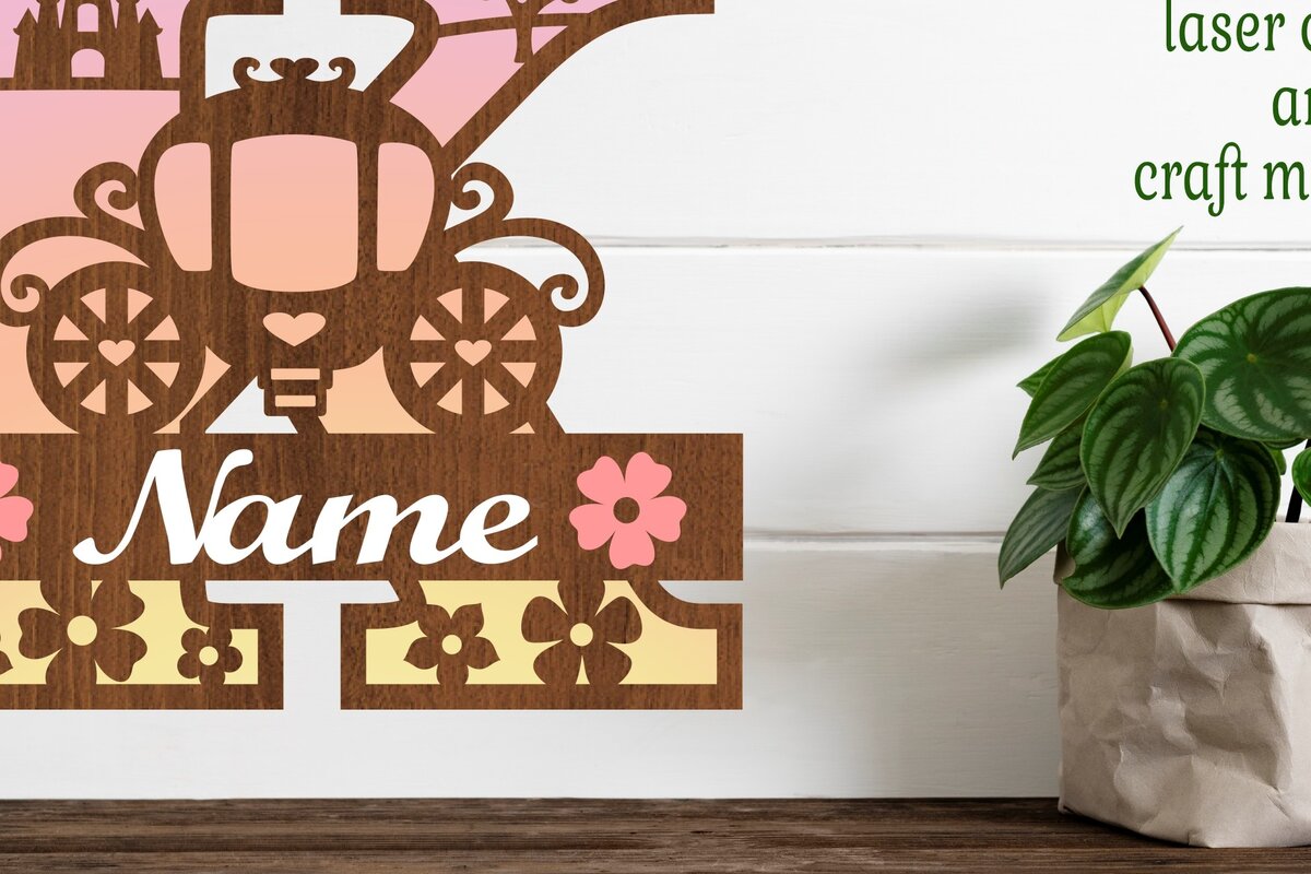 Intra απο ξύλο plywood 3mm-4mm πάχος – Πριγκίπισσα Μονόγραμμα Letter K Δίασταση  20x20 cm INTRAFABR-76568082