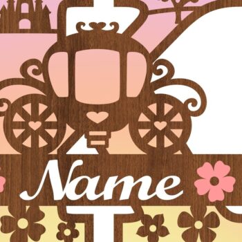 Intra απο ξύλο plywood 3mm-4mm πάχος – Πριγκίπισσα Μονόγραμμα Letter K Δίασταση  20x20 cm INTRAFABR-76568082 - Image 3