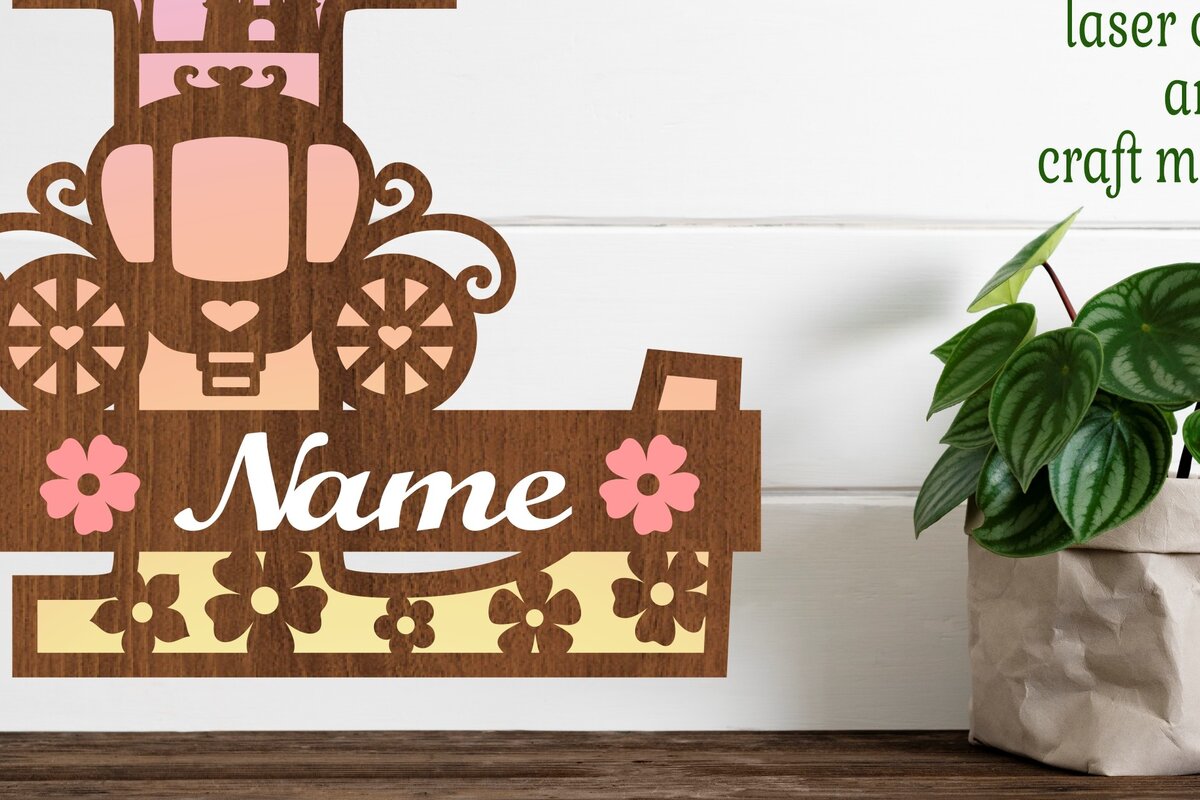 Intra απο ξύλο plywood 3mm-4mm πάχος – Πριγκίπισσα Μονόγραμμα Επιστολή L Αποκοπή αρχείου Δίασταση  20x20 cm INTRAFABR-76568106