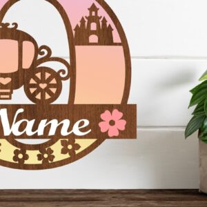 Intra απο ξύλο plywood 3mm-4mm πάχος – Πριγκίπισσα Monogram Letter O Δίασταση  20x20 cm INTRAFABR-76568173