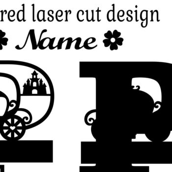 Intra απο ξύλο plywood 3mm-4mm πάχος – Πριγκίπισσα Μονόγραμμα Letter P Δίασταση  20x20 cm INTRAFABR-76568193 - Image 2