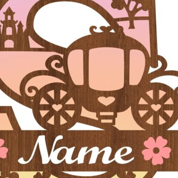 Intra απο ξύλο plywood 3mm-4mm πάχος – Αρχείο κομμένου γράμματος Princess Monogram S Δίασταση  20x20 cm INTRAFABR-76568275 - Image 3