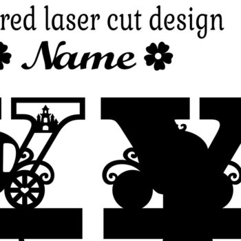 Intra απο ξύλο plywood 3mm-4mm πάχος – Αρχείο αποκοπής μονόγραμμα Princess Letter Y Δίασταση 20x20 cm INTRAFABR-76568441 - Image 2