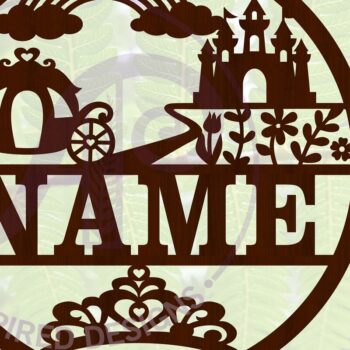 Intra απο ξύλο plywood 3mm-4mm πάχος – Αρχείο περικοπής Name Princess Δίασταση  20x20 cm INTRAFABR-67413258 - Image 1