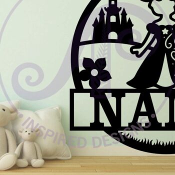 Intra απο ξύλο plywood 3mm-4mm πάχος – Πινακίδα ονόματος πριγκίπισσας Δίασταση 20x20 cm INTRAFABR-99441888 - Image 2