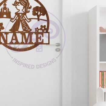 Intra απο ξύλο plywood 3mm-4mm πάχος – Πινακίδα ονόματος πριγκίπισσας Δίασταση 20x20 cm INTRAFABR-99441888 - Image 4