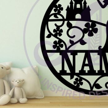 Intra απο ξύλο plywood 3mm-4mm πάχος – Πινακίδα ονόματος πριγκίπισσας Δίασταση  20x20 cm INTRAFABR-95210080 - Image 2