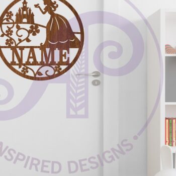 Intra απο ξύλο plywood 3mm-4mm πάχος – Πινακίδα ονόματος πριγκίπισσας Δίασταση  20x20 cm INTRAFABR-95210080 - Image 4