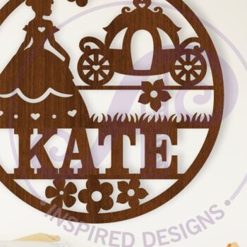 Intra απο ξύλο plywood 3mm-4mm πάχος – Επιγραφή Τοίχου Όνομα Πριγκίπισσας, Αρχείο Δίασταση  40x30 cm INTRAFABR-114209879 - Image 1