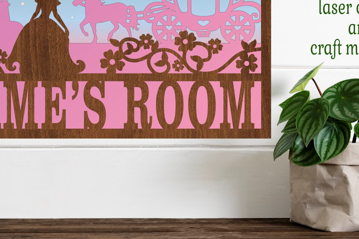 Intra απο ξύλο plywood 3mm-4mm πάχος – Πινακίδα ονόματος σκηνής Princess 3 Layer Δίασταση  20x20 cm INTRAFABR-76339327