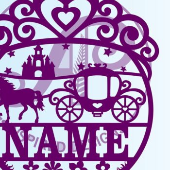 Intra απο ξύλο plywood 3mm-4mm πάχος – Πινακίδα ονόματος Princess Δίασταση  20x20 cm INTRAFABR-67102167 - Image 5