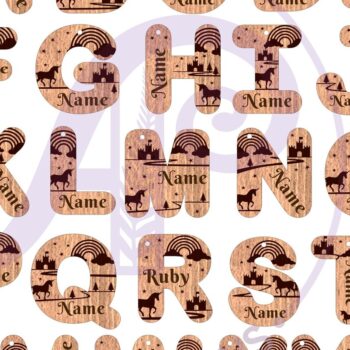 Intra απο ξύλο plywood 3mm-4mm πάχος – Σχέδια επιστολών με θέμα το Princess Δίασταση  20x20 cm INTRAFABR-96342603 - Image 2