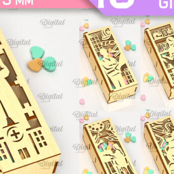 Intra απο ξύλο plywood 3mm-4mm πάχος – Επαγγελματικά κουτιά δώρου Πακέτο κοπής με λέιζερ Δίασταση  20x20 cm INTRAFABR-98270063 - Image 1