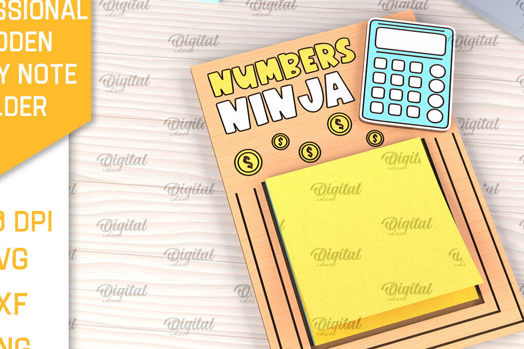 Intra απο ξύλο plywood 3mm-4mm πάχος – Επαγγελματική Sticky Note Holder Lasercut Δίασταση  20x20 cm INTRAFABR-99054250