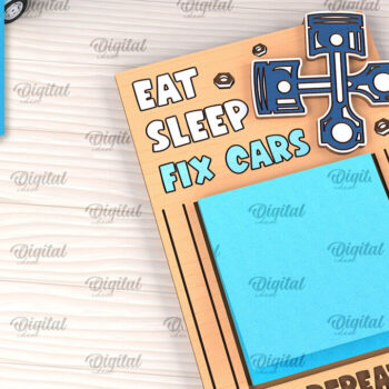 Intra απο ξύλο plywood 3mm-4mm πάχος – Επαγγελματική Sticky Note Holder Lasercut Δίασταση  20x20 cm INTRAFABR-99054016 - Image 1