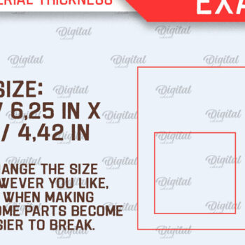 Intra απο ξύλο plywood 3mm-4mm πάχος – Επαγγελματική Sticky Note Holder Lasercut Δίασταση  20x20 cm INTRAFABR-99054016 - Image 2