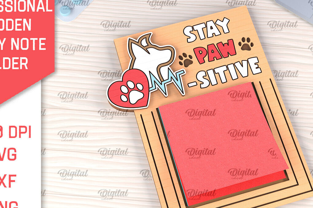 Intra απο ξύλο plywood 3mm-4mm πάχος – Επαγγελματική Sticky Note Holder Lasercut Δίασταση  20x20 cm INTRAFABR-99054163