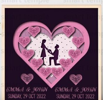 Intra απο ξύλο plywood 3mm-4mm πάχος – Πρόταση σε στρώσεις, Χαρτοκοπτική Γάμος Δίασταση  20x20 cm INTRAFABR-81184161 - Image 1