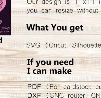 Intra απο ξύλο plywood 3mm-4mm πάχος – Πρόταση σε στρώσεις, Χαρτοκοπτική Γάμος Δίασταση  20x20 cm INTRAFABR-81184161 - Image 2