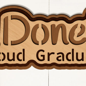 Intra απο ξύλο plywood 3mm-4mm πάχος – Περήφανος απόφοιτος! Πολυεπίπεδη κοπή πρότυπο Δίασταση  20x20 cm INTRAFABR-95432953 - Image 1