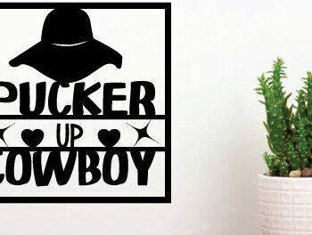 Intra απο ξύλο plywood 3mm-4mm πάχος – Pucker Up Cowboy Laser, μεταλλικό Δίασταση  20x20 cm INTRAFABR-87761153 - Image 2