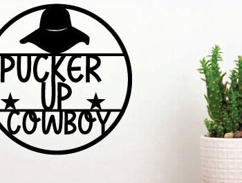 Intra απο ξύλο plywood 3mm-4mm πάχος – Pucker Up Cowboy Laser, μεταλλικό Δίασταση  20x20 cm INTRAFABR-87761026 - Image 2