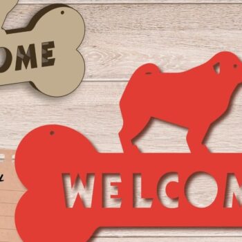 Intra απο ξύλο plywood 3mm-4mm πάχος – Σήμα καλωσορίσματος PUG Dog, Σημάδι Dog Lover Δίασταση  20x20 cm INTRAFABR-84987502 - Image 1