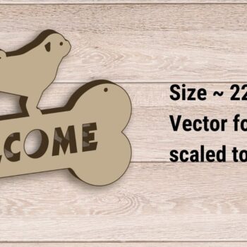 Intra απο ξύλο plywood 3mm-4mm πάχος – Σήμα καλωσορίσματος PUG Dog, Σημάδι Dog Lover Δίασταση  20x20 cm INTRAFABR-84987502 - Image 2