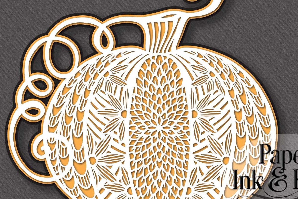 Intra απο ξύλο plywood 3mm-4mm πάχος – Πρότυπο φθινοπωρινής κοπής κολοκύθας 3 στρώσεων Δίασταση  20x20 cm INTRAFABR-17009809