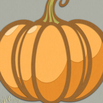 Intra απο ξύλο plywood 3mm-4mm πάχος – Κολοκύθα 3D Layer Papercut, Δίασταση  20x20 cm INTRAFABR-80815053 - Image 1