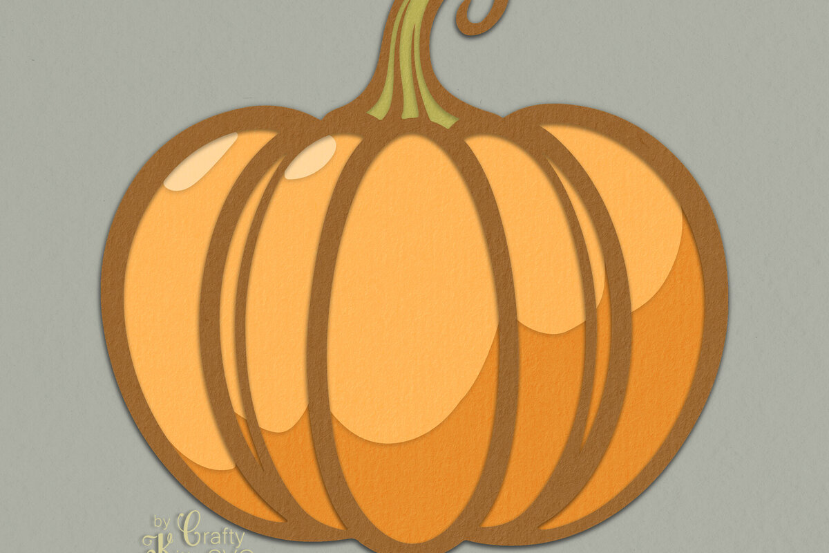 Intra απο ξύλο plywood 3mm-4mm πάχος – Κολοκύθα 3D Layer Papercut, Δίασταση  20x20 cm INTRAFABR-80815053