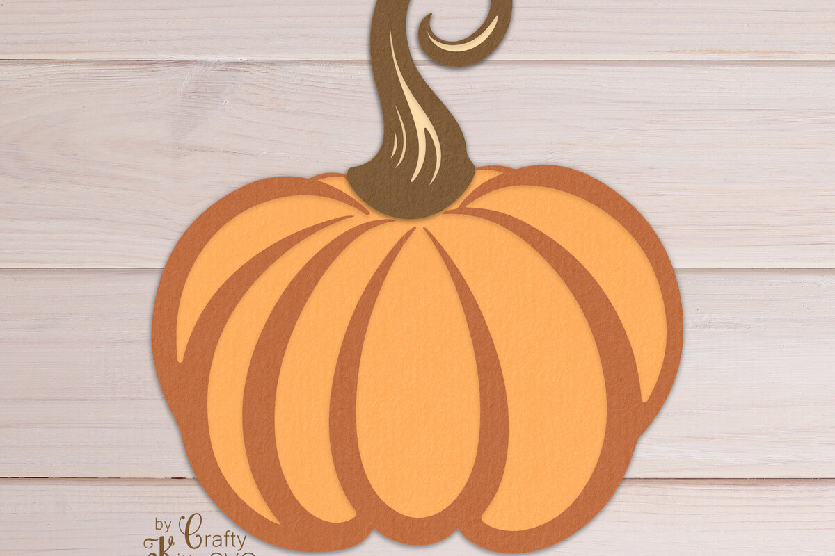 Intra απο ξύλο plywood 3mm-4mm πάχος – Κολοκύθα 3D Layer Papercut, Δίασταση  20x20 cm INTRAFABR-80451321