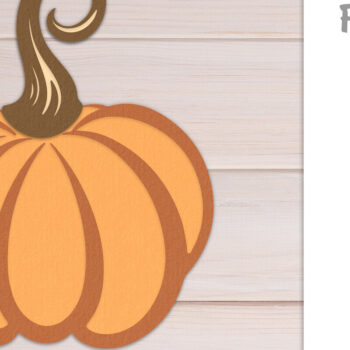 Intra απο ξύλο plywood 3mm-4mm πάχος – Κολοκύθα 3D Layer Papercut, Δίασταση  20x20 cm INTRAFABR-80451321 - Image 2