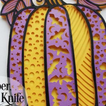 Intra απο ξύλο plywood 3mm-4mm πάχος – Κολοκύθα 3D με στρώσεις χαρτί κοπής Δίασταση  20x20 cm INTRAFABR-17333083 - Image 3