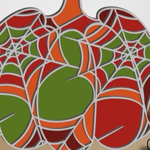 Intra απο ξύλο plywood 3mm-4mm πάχος – Κολοκύθα 3D Layered Δίασταση  20x20 cm INTRAFABR-37607496