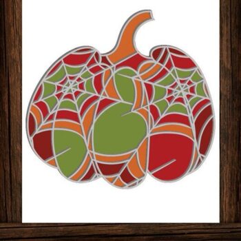 Intra απο ξύλο plywood 3mm-4mm πάχος – Κολοκύθα 3D Layered Δίασταση  20x20 cm INTRAFABR-37607496 - Image 3