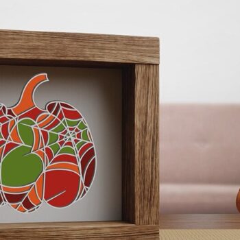 Intra απο ξύλο plywood 3mm-4mm πάχος – Κολοκύθα 3D Layered Δίασταση  20x20 cm INTRAFABR-37607496 - Image 4